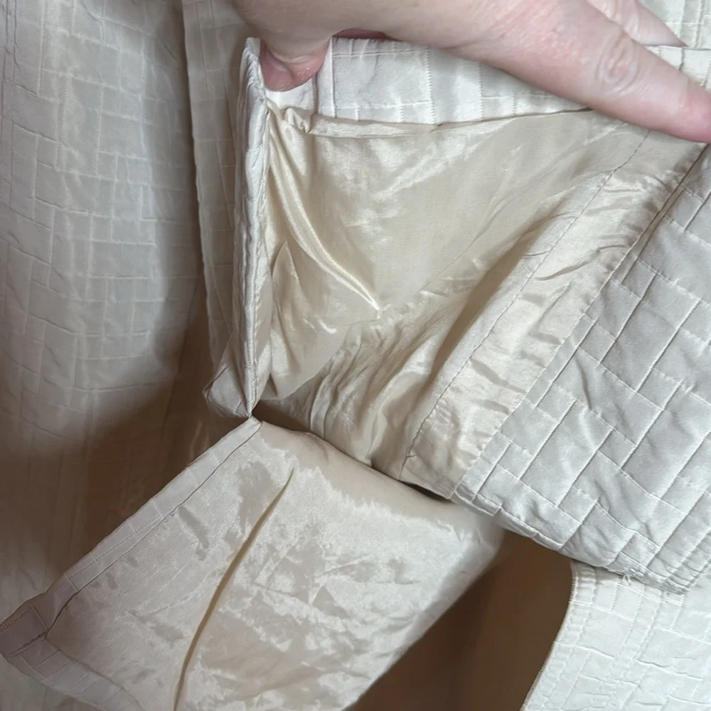 Randy Kemper Cream Ivory Quilted Jacket Size 8 - Picture 9 of 10